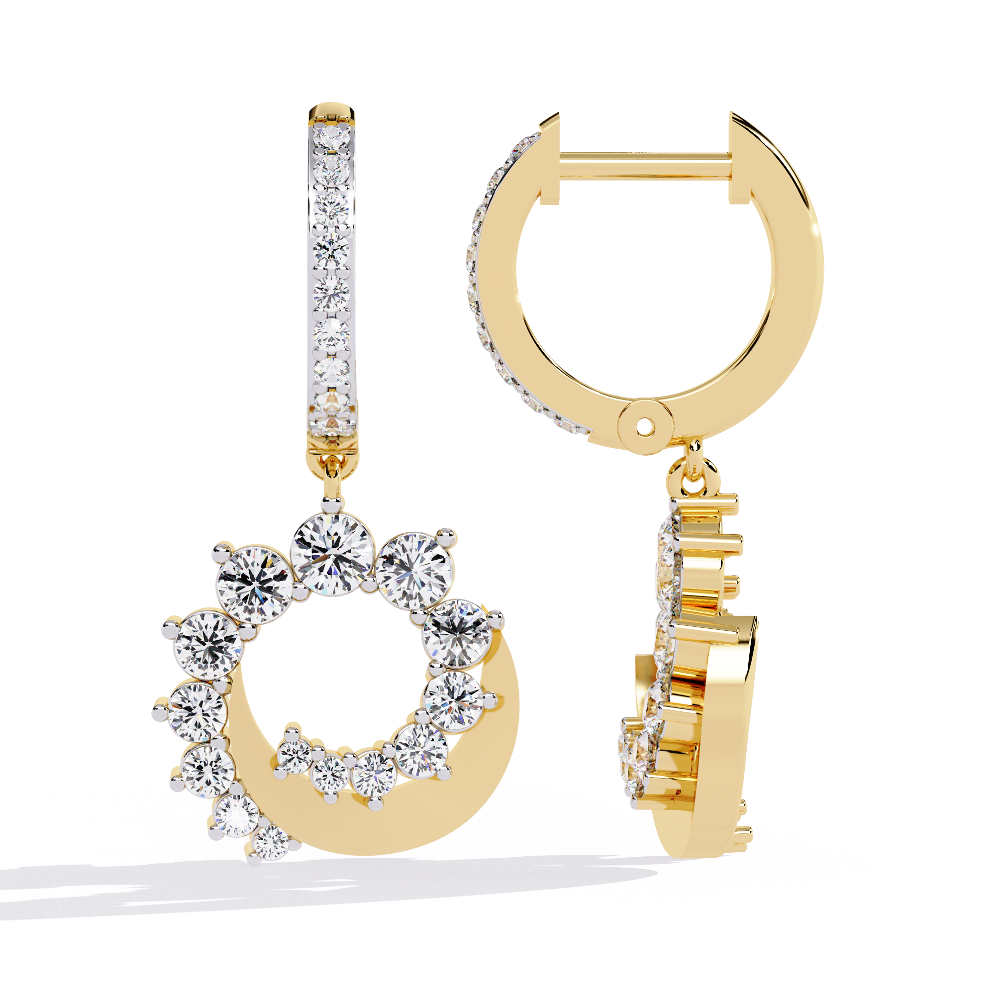 1ct Natural Diamond Earrings - Solitairekart